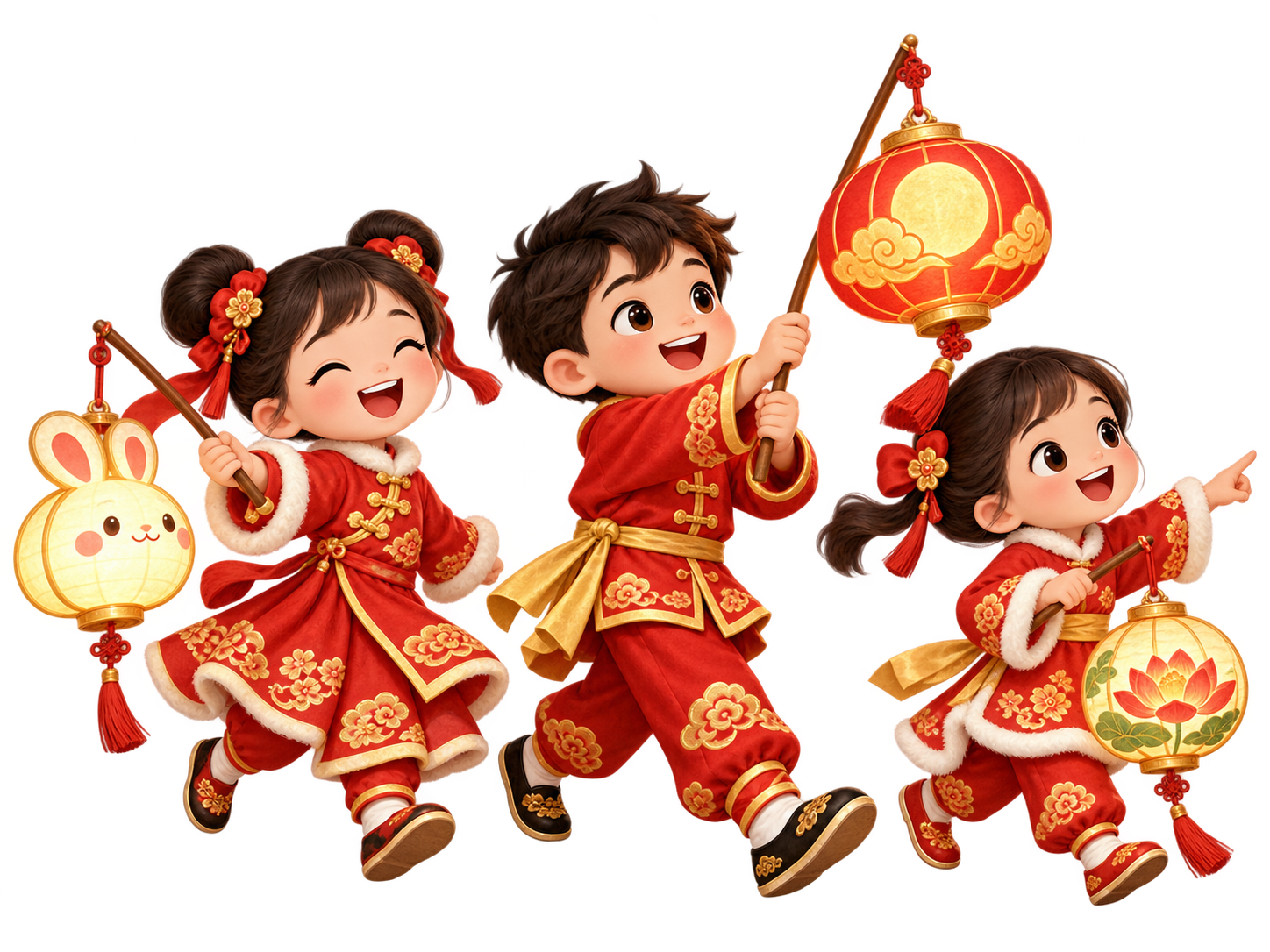 Các em nhỏ rước đèn Trung Thu